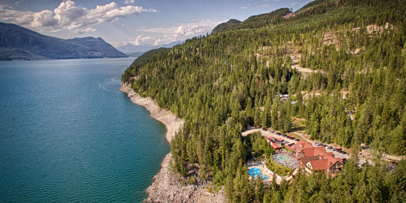Aerial view of Halcyon Hot Springs