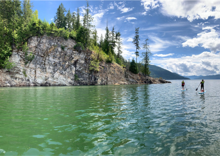 Paddleboarding with Fine Line SUP