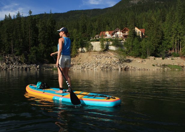 Paddleboarding on Arrow Lake, Halcyon SUP, nakusp, revelstoke